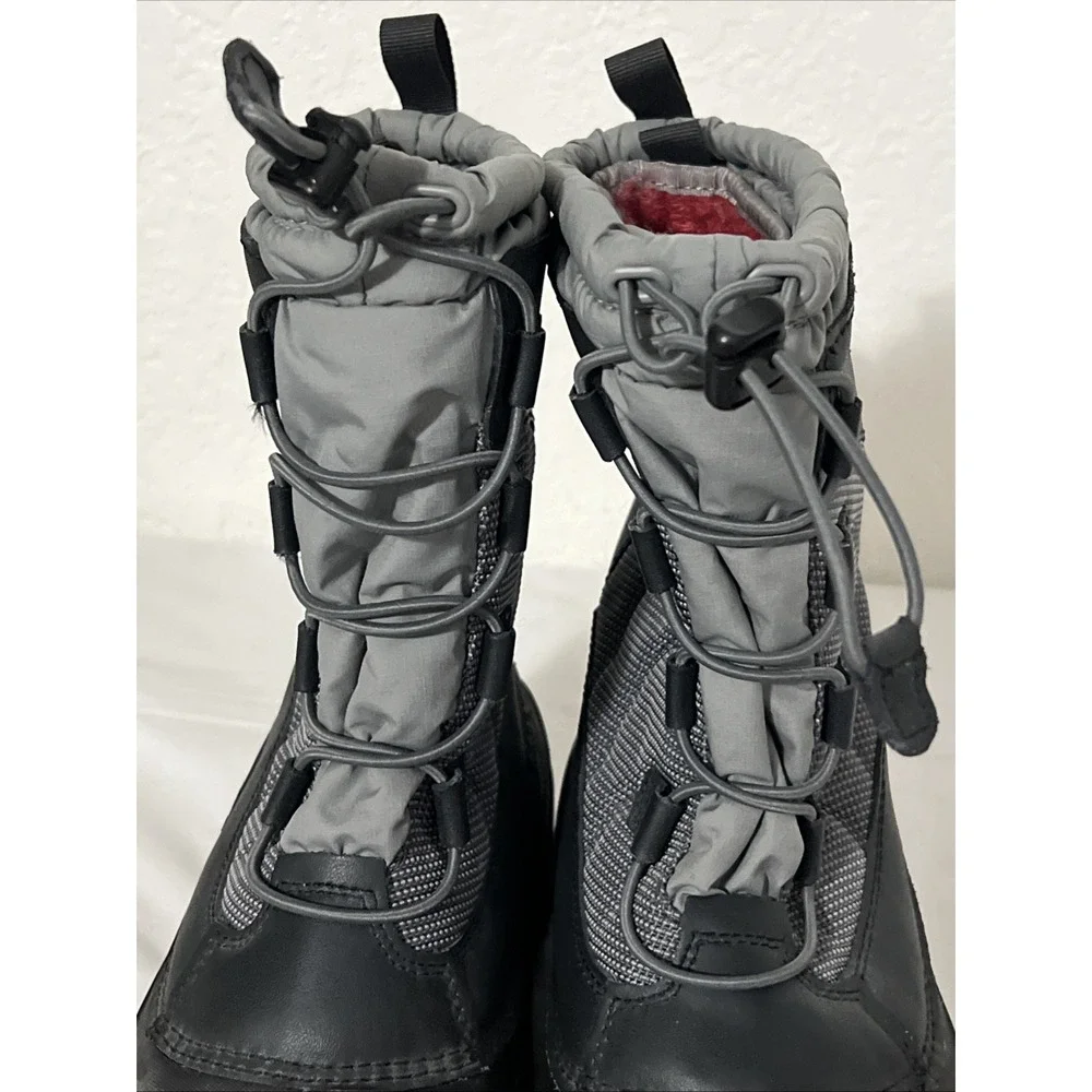 The North Face Alpenglow IV Boots Mens 7 Winter Lace Up Mid Calf Gray Black Snow